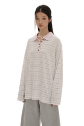 Vintage Striped Loose - Fit Long Sleeve Tee - COPPING THREADS - MOROMORO